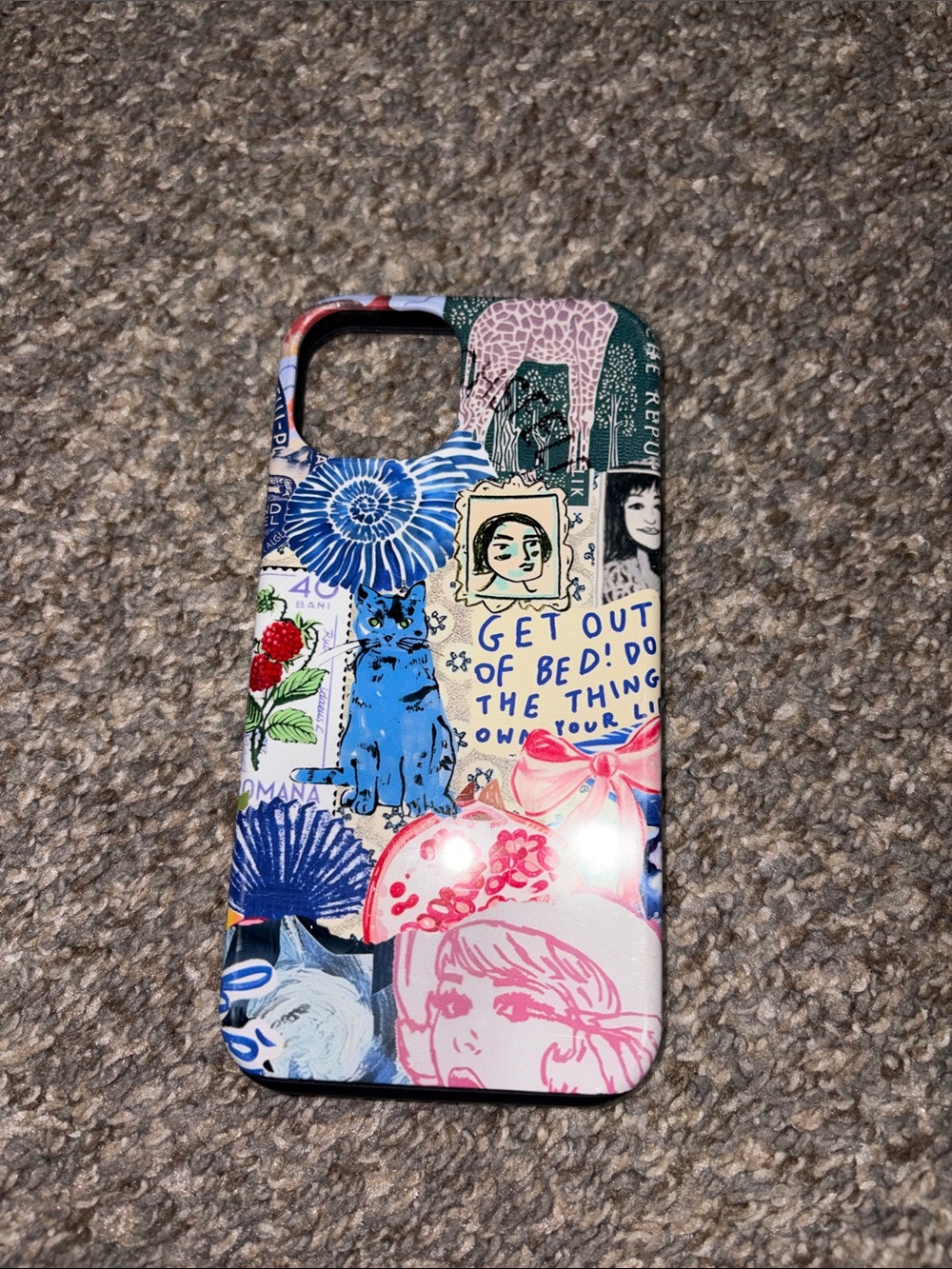 Amazon Multicolor Collage Art Phone Case — Blue, Pink, Green, Red